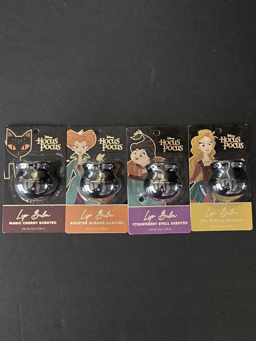 Disney Hocus Pocus lip balm set with 4 different scents
